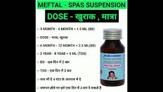 MeftalSpas syrup Uses Dosage Side Effects  Dicyclomine Hydrochloride amp Simethicone Suspension [upl. by Adall]