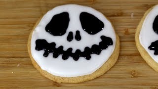 Jack Skellington Cookies  Halloween Recipes [upl. by Hyatt18]