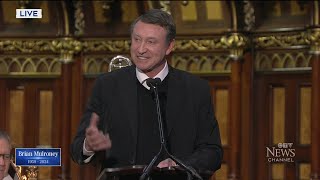 Brian Mulroney funeral Wayne Gretzkys full eulogy [upl. by Haodnanehs]