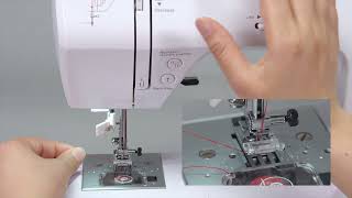 how to setup the lower thread on Uten sewing machine and how to use function Reverse Needle Position [upl. by Sterner556]