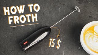 How To Make Latte Art with 15 Milk Frother [upl. by Kronfeld]