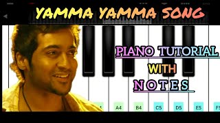 Yamma Yamma Song Piano Tutorial With Notes  yammayammasong  Suriya [upl. by Oralla158]