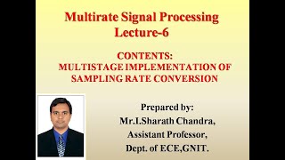 Multirate DSP Multi Stage Implementation Example problemsLecture 6 [upl. by Rausch335]