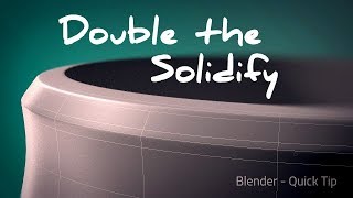 Blender Double Solidify [upl. by Apthorp]