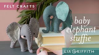 Sew Cute Felt Elephant Easy Tutorial [upl. by Brentt51]