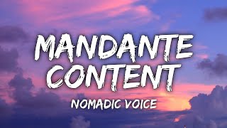 Mandante Content Lyrics  Nomadic Voice  New Malayalam Rap Song 2024 [upl. by Anauqed]