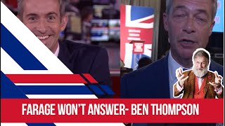 BBC reporter Ben Thompson sniggers at farage Victoria Derbyshire joins in the fun [upl. by Sinne647]