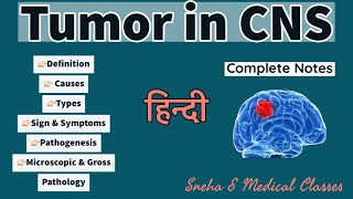 Tumor in CNS  Pathology  Hindi  Gross and Microscopic Pathology  Pathogenesis [upl. by Ferullo360]