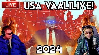 LEVELI VAALIVALVOJAISET I USAN PRESIDENTTIVAALIT 2024  ERITYISVIERAITA [upl. by Aala]