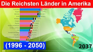 Amerikas nominales BIP pro Kopf nach Ländern 1996  2050 Die Reichsten Länder in Amerika [upl. by Etnovaj]