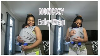 MOMCOZY BABY CARRIER WRAP  BABY CARRIER REVIEW  JasMarie [upl. by Narra578]