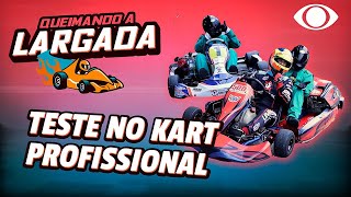 Queimando a Largada Estagiário pilota um Kart profissional no Kartodromo Granja Vianna [upl. by Pallua802]