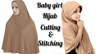 baby girl khimar  baby hijab cutting and stitching [upl. by Aznecniv227]