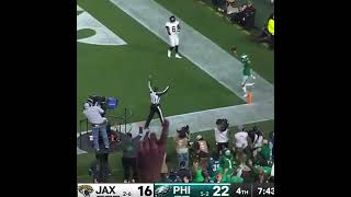 DeVonta Smith One Handed TD Catch shorts NFL Eagles [upl. by Yadsendew]