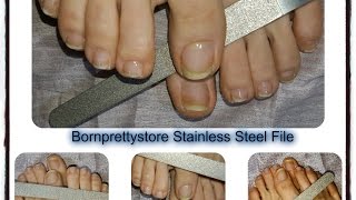 How I file my Toenails with a Stainless Steel File [upl. by Artinak960]