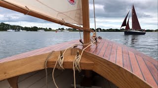 Restored Wooden Lugger First Sail [upl. by Eleda]