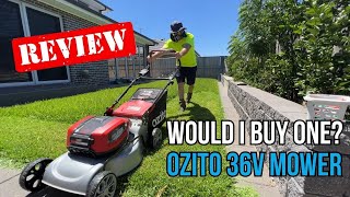 Ozito PXC 36v Battery Lawn Mower Review I had VERY LOW expectations [upl. by Mahalia981]