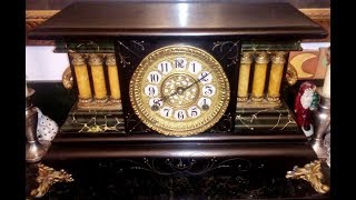 1896 Wm Gilbert Black Mantel Clock [upl. by Korfonta]