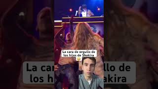 La cara de orgullo de los hijos de Shakira 😳 shakira bizarrap bzrp hijos pique [upl. by Henigman]