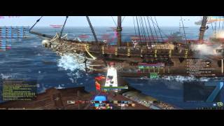 IIPacifistsII Archeage Epic Naval PVP 1 Galleon vs many amp a Black Pearl guild Pacifists [upl. by Essilem347]