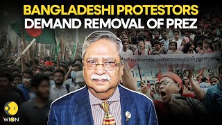 Bangladesh Protests Protesters Storm Presidents Residence Seek His Resignation  WION LIVE [upl. by Cindi]