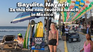 Sayulita Mexico Walking in the beach that is becoming Mexicos favorite for locals and foreigners [upl. by Ginnifer]