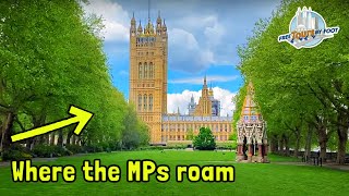 Walk around the Palace of Westminster  Westminster Abbey  London Walking Tour [upl. by Massie]