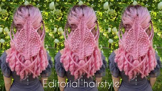 Intricate Diamond Braid with Accents  Editorial Hair  How to Braid Hairstyles [upl. by Isis]