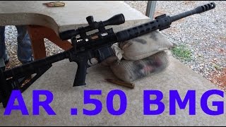 AR 15 with 50 Cal Barrel [upl. by Yrad]