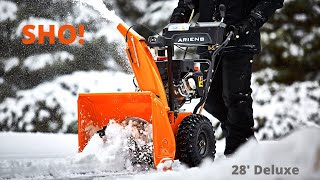 Ariens 28 Deluxe SHO Snow Blower review [upl. by Yekcim663]