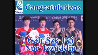 Victor China Open 2024 Final  Goh Sze FeiNur Izzuddin vs He Ji Ting Ren Xiang Yu [upl. by Frost]