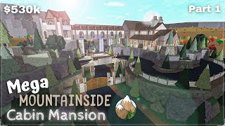 Bloxburg  Mega Mountainside Cabin Mansion  Build Part 13 Roblox [upl. by Fruin]