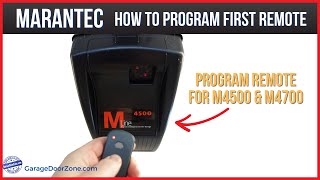 Marantec Opener Remote Program  How to program the 1st remote into models M4500 amp M4700 openers [upl. by Menis158]