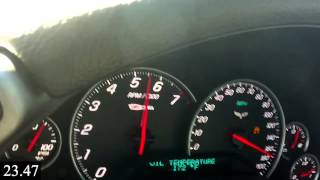 Heads and Cam C6 ZO6 Accelerates to 180mph  Speedometer View [upl. by Etnelav]