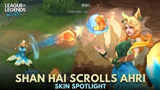 Shan Hai Scrolls Ahri Skin Spotlight  Wild Rift [upl. by Alaham]