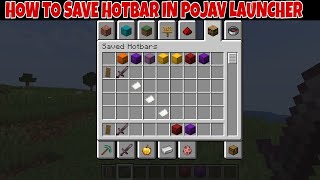 How To Use Saved Hotbars In Pojav Launcher  Pojav Launcher Me Hotbar Me Item Save Kaise Karen [upl. by Yetta]