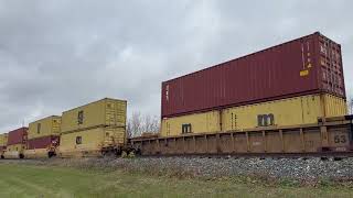 CSX southbound intermodal train at Plymouth November 15 2024 [upl. by Yggam]