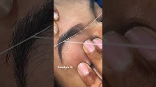 Right side Eyebrow threading Eyebro shape kre Eyebrow threading [upl. by Esirtal326]