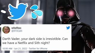 Darth Vader Reads And Replies To Thirst Tweets AI Voice [upl. by Ilrahs]