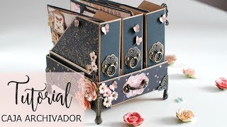 Tutorial caja archivador 1ª parte [upl. by Leaffar]