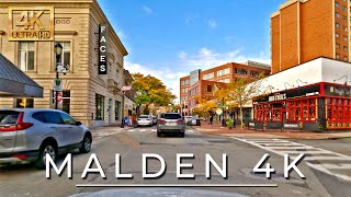 Malden Massachusetts  4k Driving Tour  NewEngland Fall Foliage 2023 [upl. by Terrijo]