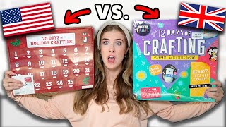 Opening a UK vs USA Art Advent Calendar SHOCKING 😬 [upl. by Annasiul]