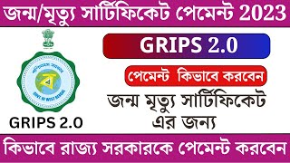 Death Birth Certificate Challan Payment  Birth amp Death Certificate Challan Fees GRIPS 20 [upl. by Badger]