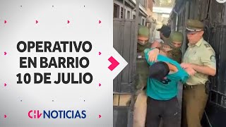 ENCONTRARON AUTO ROBADO en masivo operativo en Barrio 10 de julio  CHV Noticias [upl. by Bollinger]