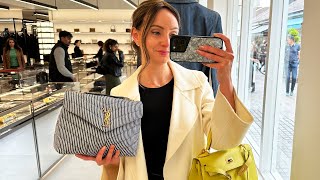 70 OFF BAGS 🔥 LUXURY SHOPPING at BICESTER VILLAGE ft YSL Gucci Prada [upl. by Eceinahs]