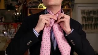 How to Tie an Ascot Cravat  Mens Fashion Tips [upl. by Aleihs]