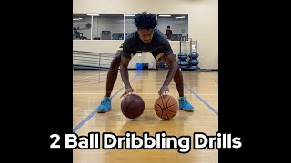 2 Ball Dribbling Drills Basketball 🏀 Tight Handles [upl. by Citron]