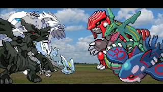 Reshiram Zekrom and Kyurem vs Groudon Kyogre and Rayquaza 500 subscribers special [upl. by Aibun]