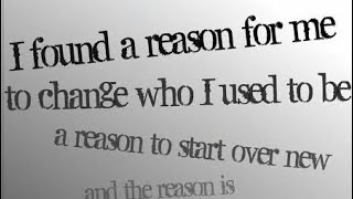 The Reason  Hoobastank Lyrics video sadsong missing [upl. by Lertnahs]