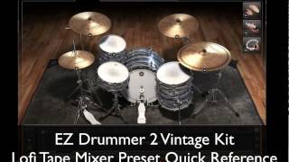 Lofi Tape Drum Kit EZ Drummer 2 Preset 122 BPM [upl. by Allix]